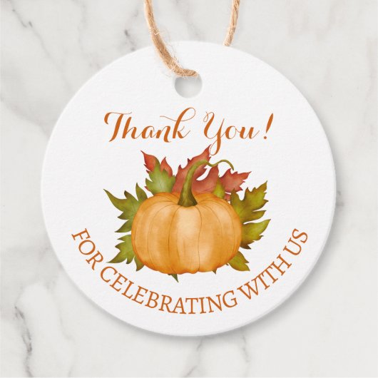 Herbstdusche Geschenkanhänger (Vorderseite)