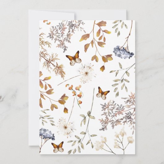 Herbstdusche, Herbstbabyboy Einladung (Rückseite)