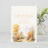 Herbstdusche in der Liebe Einladung (Stehend Vorderseite)