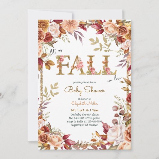 Herbstdusche in der Liebe Einladung (Vorderseite)