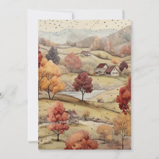 Herbstdusche in der Liebe Einladung (Rückseite)