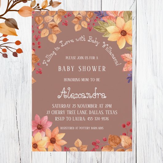 Herbstdusche in der Liebe fallen Einladung