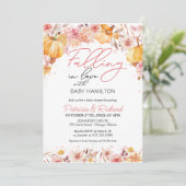 Herbstdusche in der Liebe fallen Einladung (Stehend Vorderseite)