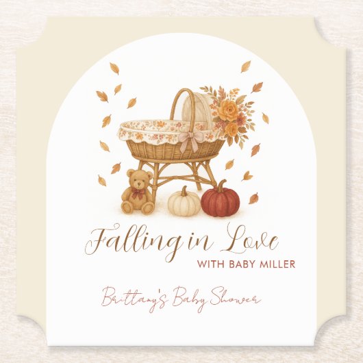 Herbstdusche in der Liebe fallen Untersetzer (Vorderseite)