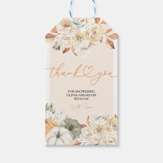 Herbstdusche in der Liebe Geschenkanhänger (Vorderseite)