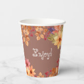 Herbstdusche in der Liebe Pappbecher (Rückseite)