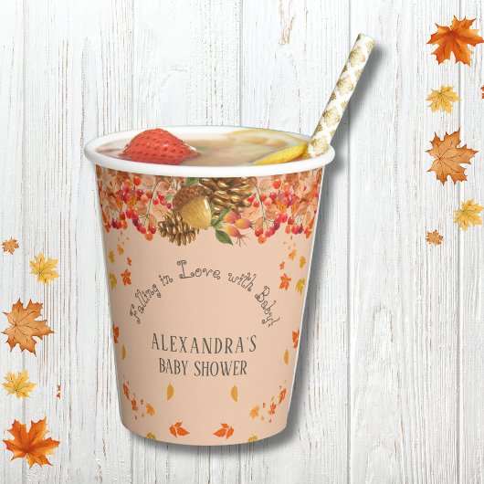 Herbstdusche in der Liebe Pappbecher