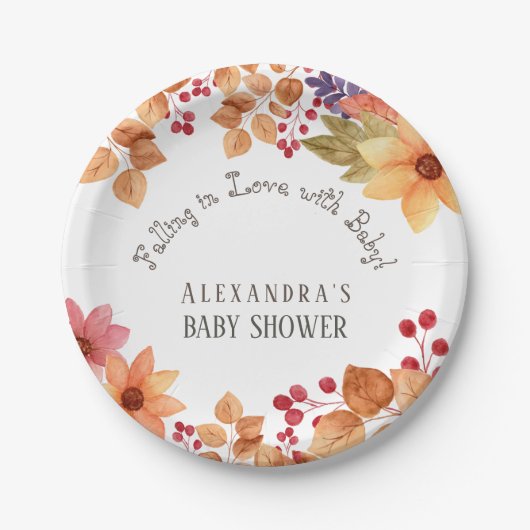 Herbstdusche in der Liebe Pappteller (Vorderseite)