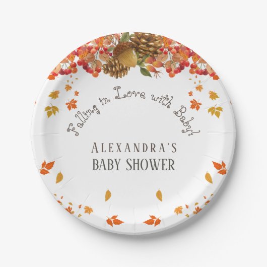 Herbstdusche in der Liebe Pappteller (Vorderseite)