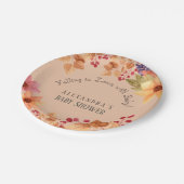 Herbstdusche in der Liebe Pappteller (Schrägansicht)