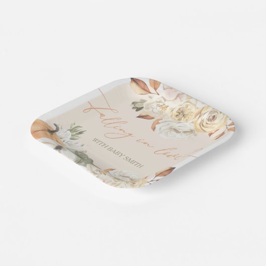 Herbstdusche in der Liebe Pappteller (Gewinkelt)