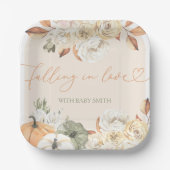 Herbstdusche in der Liebe Pappteller (Vorderseite)