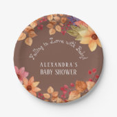 Herbstdusche in der Liebe Pappteller (Vorderseite)