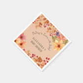 Herbstdusche in der Liebe Serviette (Ecke)