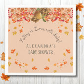 Herbstdusche in der Liebe Serviette