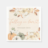 Herbstdusche in der Liebe Serviette (Vorderseite)