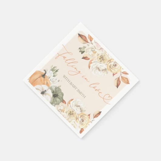 Herbstdusche in der Liebe Serviette (Ecke)