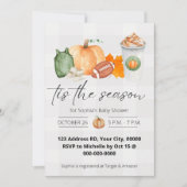 Herbstdusche, kleine Kürbis, geschlechtsneutral Einladung (Vorderseite)