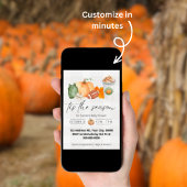 Herbstdusche, kleine Kürbis, geschlechtsneutral Einladung