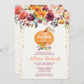 Herbstdusche, Kürbis-Babydusche Einladung (Vorne/Hinten)