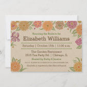 Herbstdusche mit Blumendusche Einladung (Rückseite)