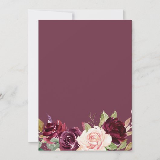 Herbstdusche mit Blumengebäck in der Liebe Einladung (Rückseite)