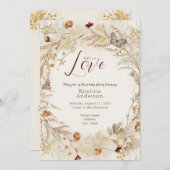 Herbstdusche mit Wildblume Einladung (Vorne/Hinten)