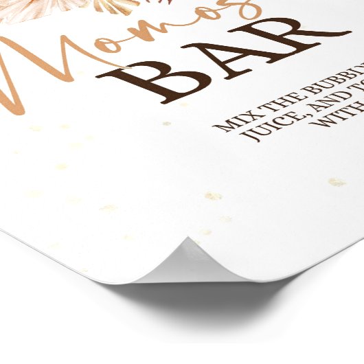 Herbstdusche Momosa Bar Poster (Ecke)