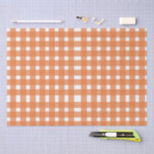Herbstdusche Orange Gingham Fall Baby Seidenpapier (Handwerk)