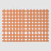 Herbstdusche Orange Gingham Fall Baby Seidenpapier (Vorderseite)