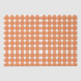 Herbstdusche Orange Gingham Fall Baby Seidenpapier