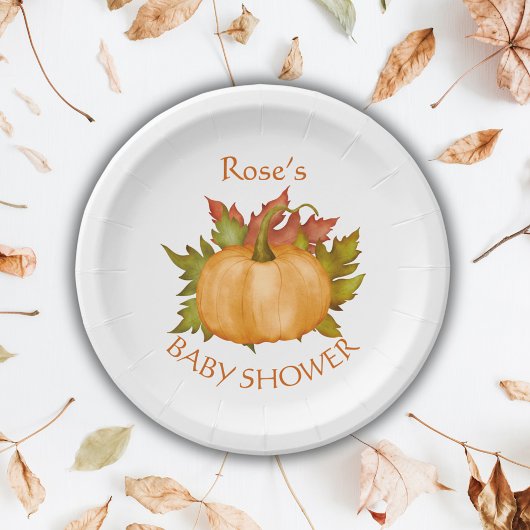 Herbstdusche Pappteller
