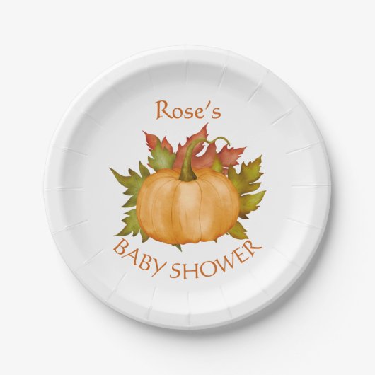 Herbstdusche Pappteller (Vorderseite)