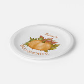 Herbstdusche Pappteller (Schrägansicht)