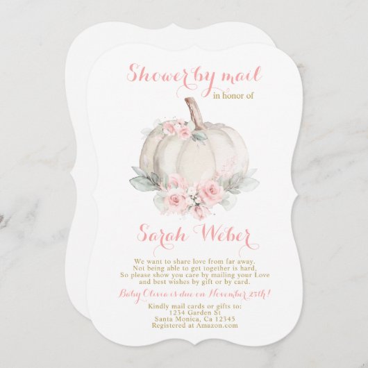 Herbstdusche per Post Einladung (Vorne/Hinten)