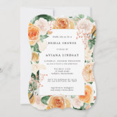 Herbstdusche Rose Blumendusche Einladung (Vorderseite)