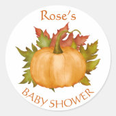 Herbstdusche Runder Aufkleber (Vorderseite)