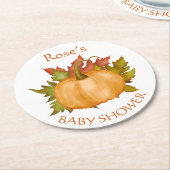 Herbstdusche Runder Pappuntersetzer (Angewinkelt)