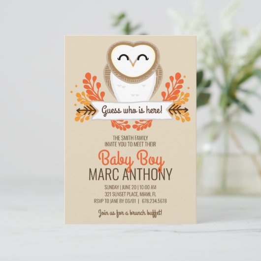 Herbstdusche von Uhu SIP & SEE Herbstdusche Einladung (Stehend Vorderseite)