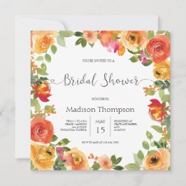 Herbstdusche Wasserfarbe Bridal Einladung