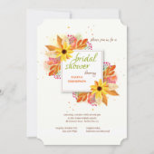 Herbstdusche Wasserfarbe Bridal Einladung (Vorderseite)