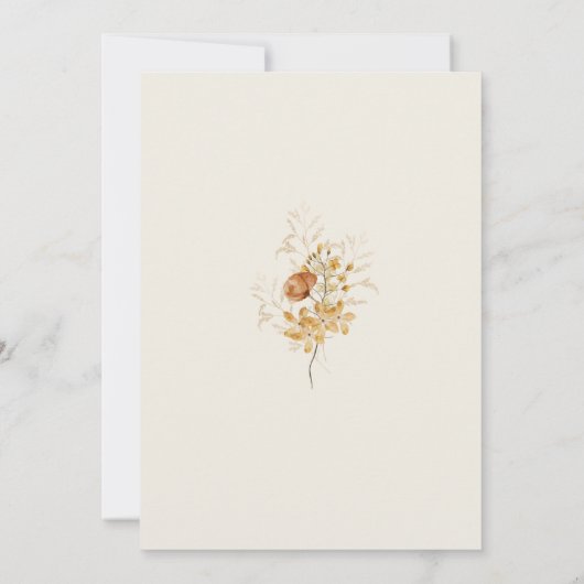 Herbstdusche Wildblume Herbst Einladung (Rückseite)