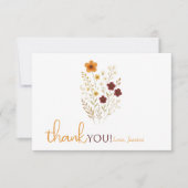 Herbstdusche Wildblumen Kinderdusche Dankeskarte (Vorderseite)