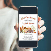 Herbstdusche Woodland Animals Adventure Baby Einladung