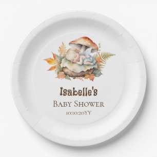 Herbstdusche Woodland Fee Baby Pappteller