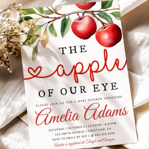Herbstduscheinladung, Apfel unseres Augenjunges Einladung