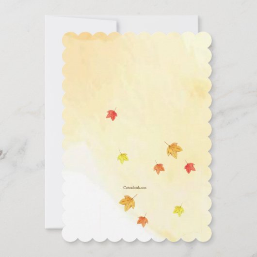 Herbstduschen des glücklichen Brautparty Einladung (Rückseite)