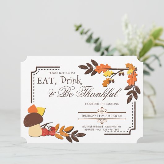 Herbstecke - Einladung (Stehend Vorderseite)