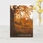 Herbsteiche Beileid Karte (Gelbe Blume)