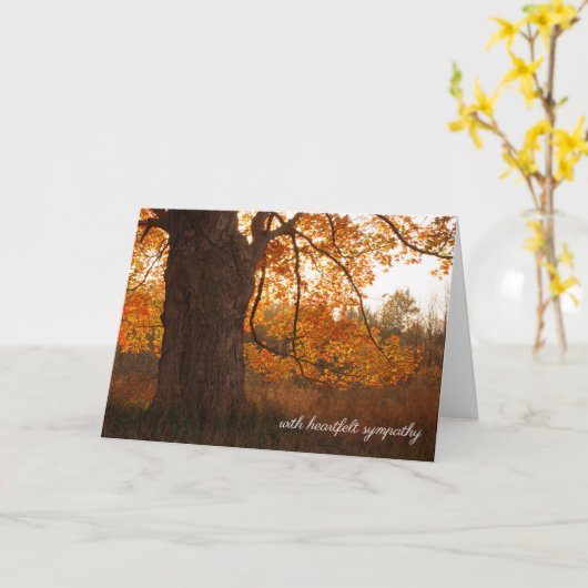 Herbsteiche Beileid Karte (Gelbe Blume)